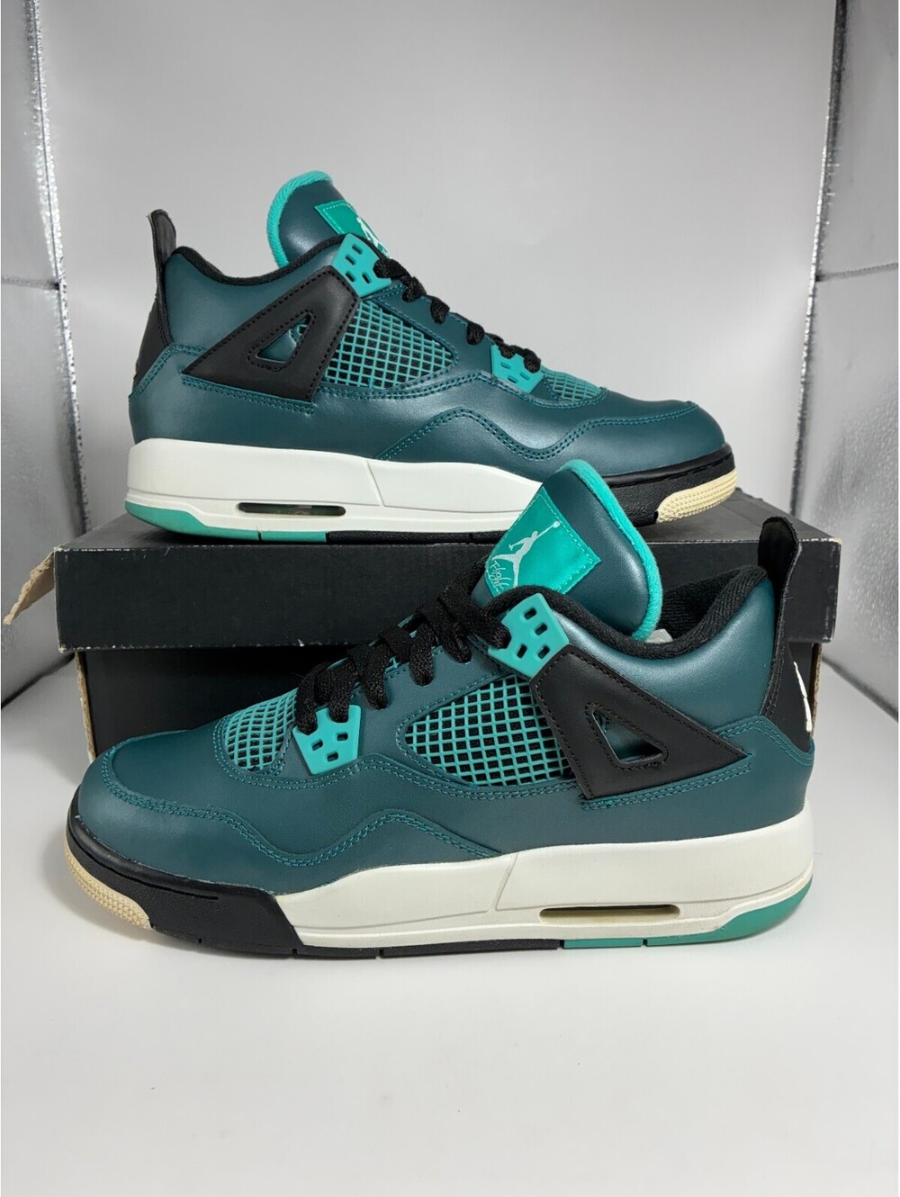 Size 7y/8.5w - Jordan Air Jordan 4 Retro 30TH Anniversary Teal Black White